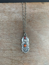 Load image into Gallery viewer, Owl pendant #15 -garnet and carnelian