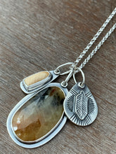 Load image into Gallery viewer, Sapphire and fossilized mammoth charms