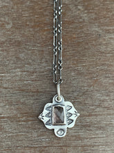 Load image into Gallery viewer, Purple/grey tourmaline charm necklace