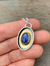Load image into Gallery viewer, Tanzanite and gold pendant