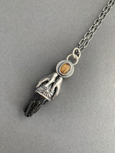 Load image into Gallery viewer, Rutilated quartz and black tourmaline crystal necklace
