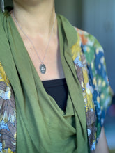 Load image into Gallery viewer, Sacred Heart Silver Charm Medium Oval