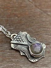 Load image into Gallery viewer, Purple Labradorite charm necklace set