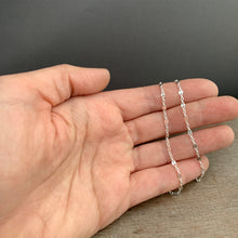 Load image into Gallery viewer, Add a chain to a necklace, small sparkly 2.6mm sequin sterling chain