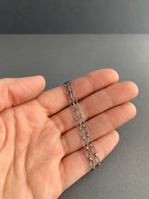 Load image into Gallery viewer, Add a chain to a necklace, Medium Sterling silver chain, Textured patina'd oval medium and small links