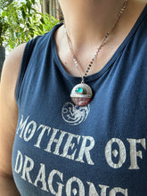 Load image into Gallery viewer, Snakeskin carnelian and amazonite medallion