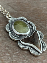 Load image into Gallery viewer, Sapphire and shark tooth medallion