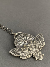 Load image into Gallery viewer, Silver Moth pendant