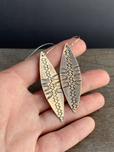 Load image into Gallery viewer, Stamped bronze earrings