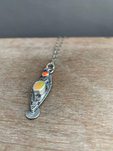 Load image into Gallery viewer, Owl pendant #12 - Opal and carnelian