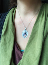 Load image into Gallery viewer, Rare Purple Leland Blue and Spinel Sacred Heart Pendant