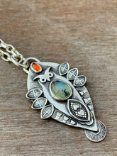 Load image into Gallery viewer, Owl pendant #3 - Peruvian Opal and Citrine