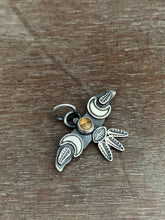 Load image into Gallery viewer, Small Rutilated Quartz stamped bird pendant