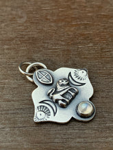 Load image into Gallery viewer, Small lion and moonstone pendant