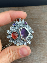 Load image into Gallery viewer, Melody Stone and Tourmaline with Iolite, Amethyst, and Moonstone Pendant