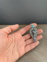 Load image into Gallery viewer, Net Jasper Amazonite and Garnet sacred heart pendant
