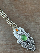 Load image into Gallery viewer, Owl pendant #11 - Serpentine and Citrine