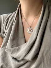 Load image into Gallery viewer, Sterling silver and bronze deer pendant