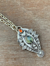 Load image into Gallery viewer, Owl pendant #3 - Peruvian Opal and Citrine