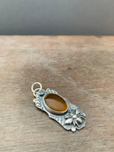 Load image into Gallery viewer, Small honey opal bee pendant