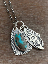 Load image into Gallery viewer, Turquoise and bird charm set
