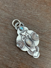 Load image into Gallery viewer, Lucy Owl with Topaz and Moonstone