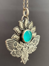 Load image into Gallery viewer, Moth pendant with Amazonite