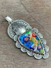 Load image into Gallery viewer, Millefiori Sacred Heart pendant