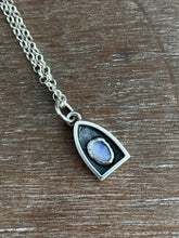 Load image into Gallery viewer, #1 Tiny moonstone charm with 18” rolo chain included