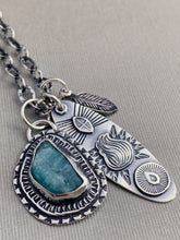 Load image into Gallery viewer, Sterling silver flame and apatite charms