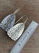 Load image into Gallery viewer, Small Stamped silver earrings