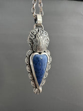 Load image into Gallery viewer, Dumortierite Sacred Heart pendant