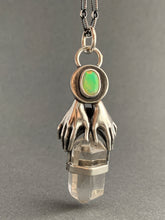 Load image into Gallery viewer, Opal and quartz crystal necklace