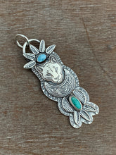Load image into Gallery viewer, Mountain lion turquoise pendant