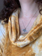 Load image into Gallery viewer, Small citrine stamped bird pendant