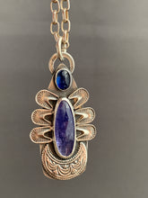 Load image into Gallery viewer, Tanzanite with Kyanite Shield pendant