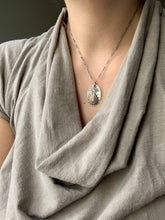 Load image into Gallery viewer, Sterling silver and bronze drop eye pendant