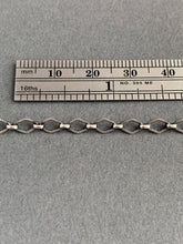 Load image into Gallery viewer, Add a chain to a necklace, Medium Sterling silver chain, textured patina'd Marquise shaped links