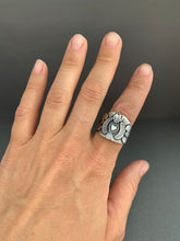 Load image into Gallery viewer, Medium Size 8.5 sacred heart shield ring