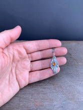 Load image into Gallery viewer, Hessonite garnet charm necklace