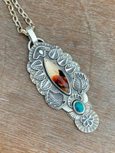 Load image into Gallery viewer, Montana agate elaborate pendant