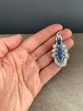 Load image into Gallery viewer, Tanzanite with Kyanite Shield pendant