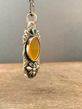 Load image into Gallery viewer, Small honey opal bee pendant