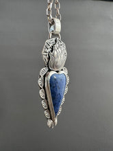 Load image into Gallery viewer, Dumortierite Sacred Heart pendant