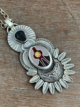 Load image into Gallery viewer, Trilobite and cloisonné elaborate pendant