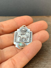 Load image into Gallery viewer, Small Wandering deer with a labradorite pendant