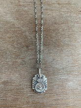 Load image into Gallery viewer, Silver moon and eye charm