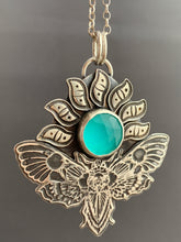 Load image into Gallery viewer, Moth pendant with Amazonite