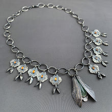 Load image into Gallery viewer, Cicada Wing and Lilac Pod Elaborate Necklace