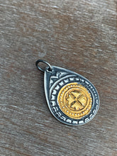Load image into Gallery viewer, Small keum boo gold and silver pendant #3